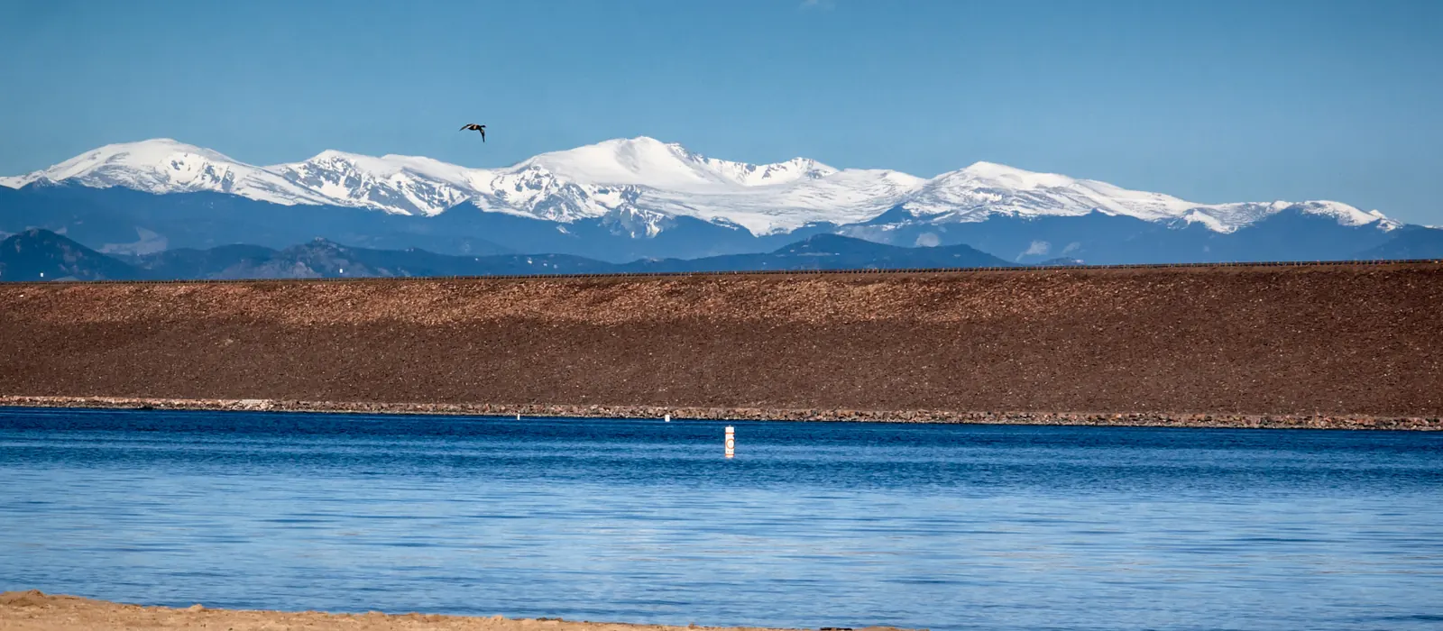 The Front Range above Cherry Creek Reservoir
