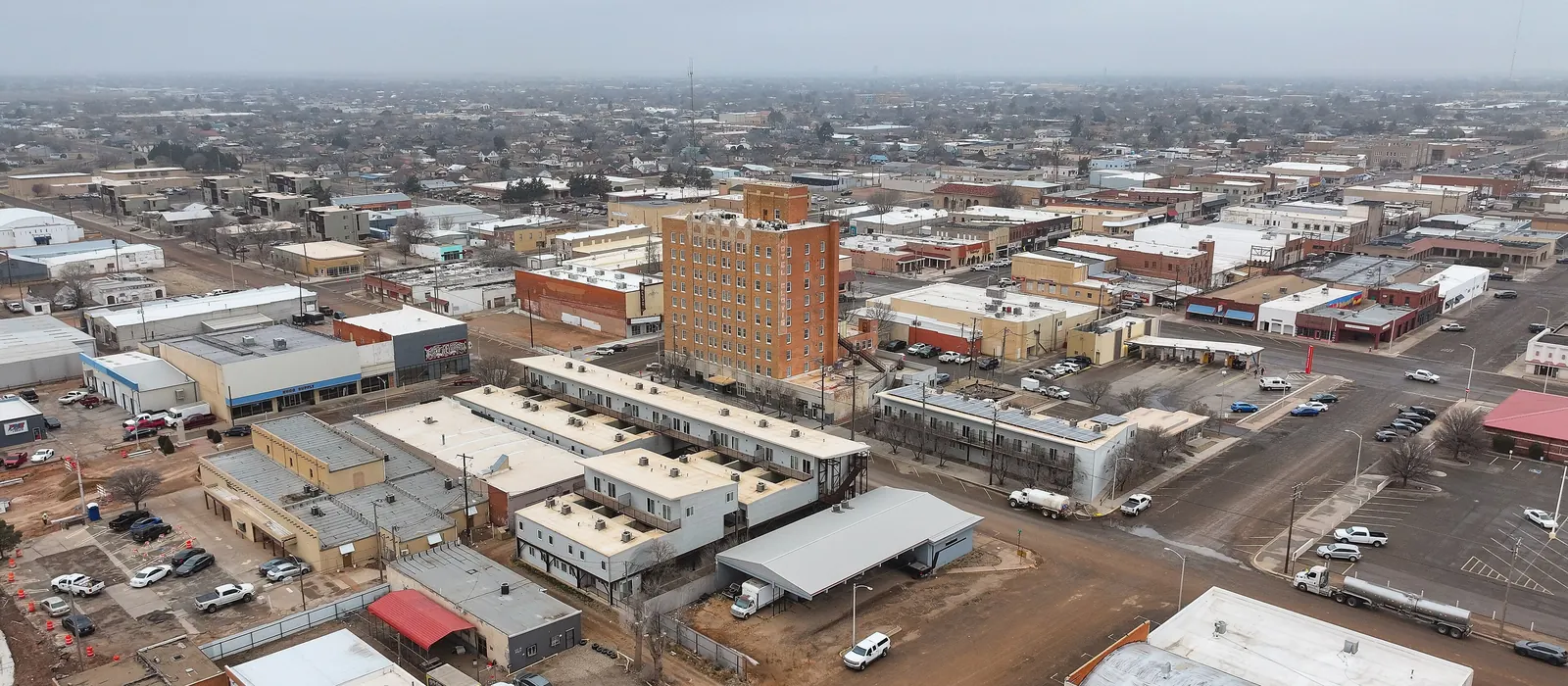 Downtown Clovis from above