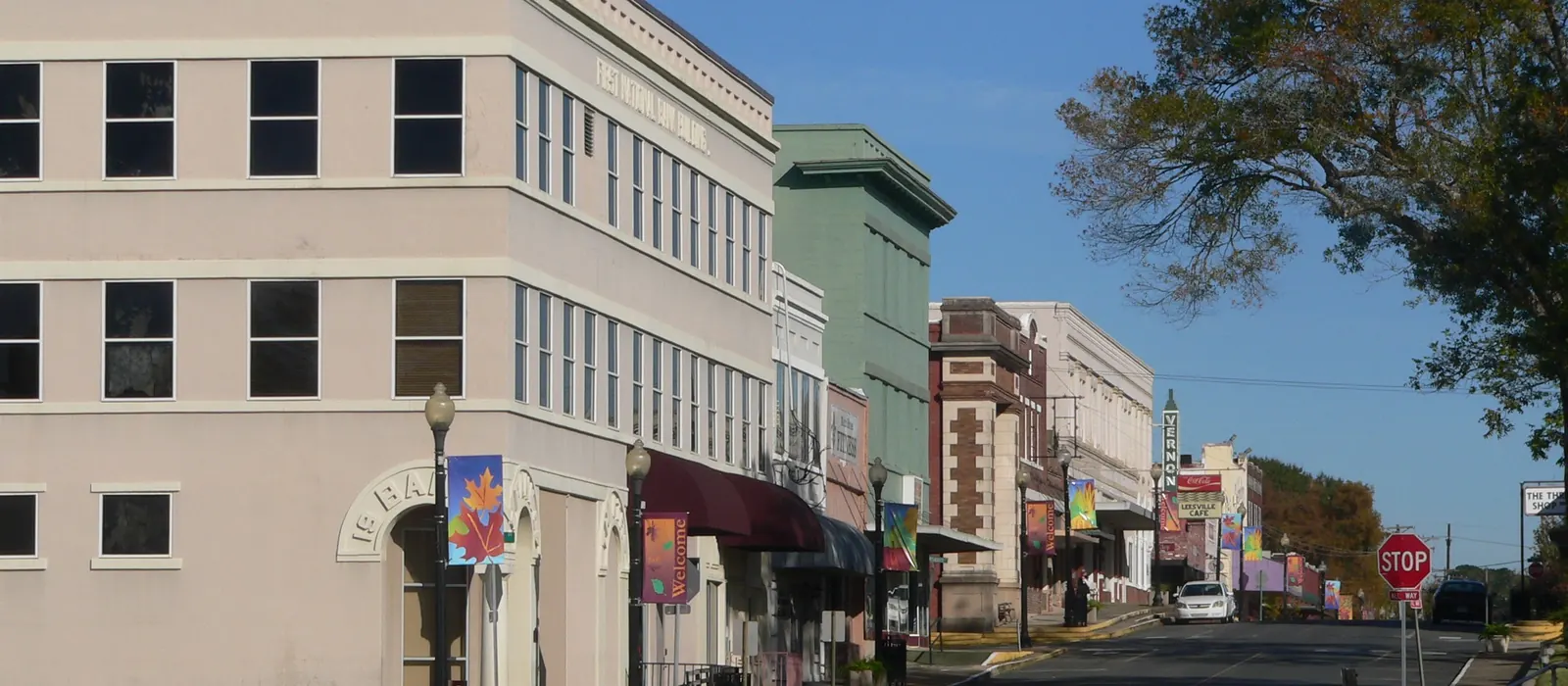Third Street in downtown Leesville