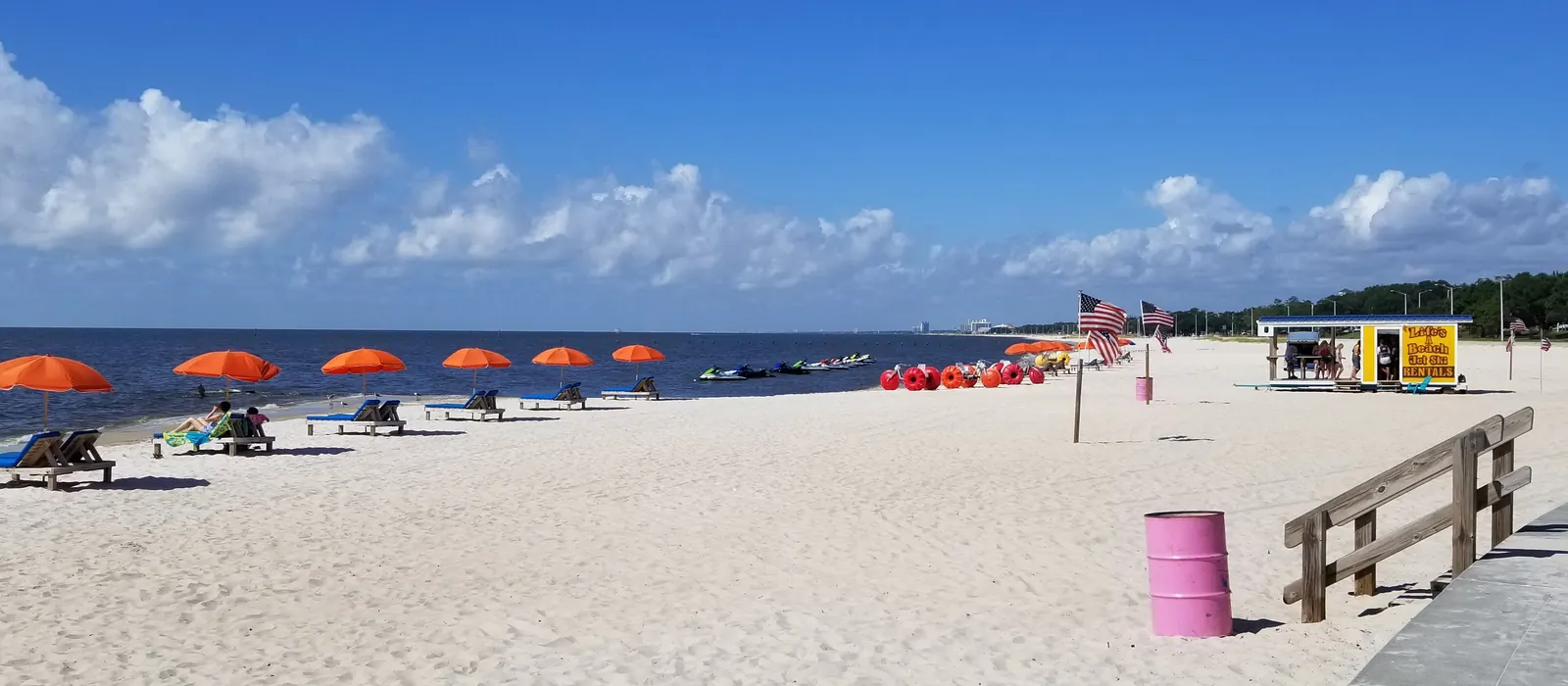 The Biloxi beach on the Mississippi Sound