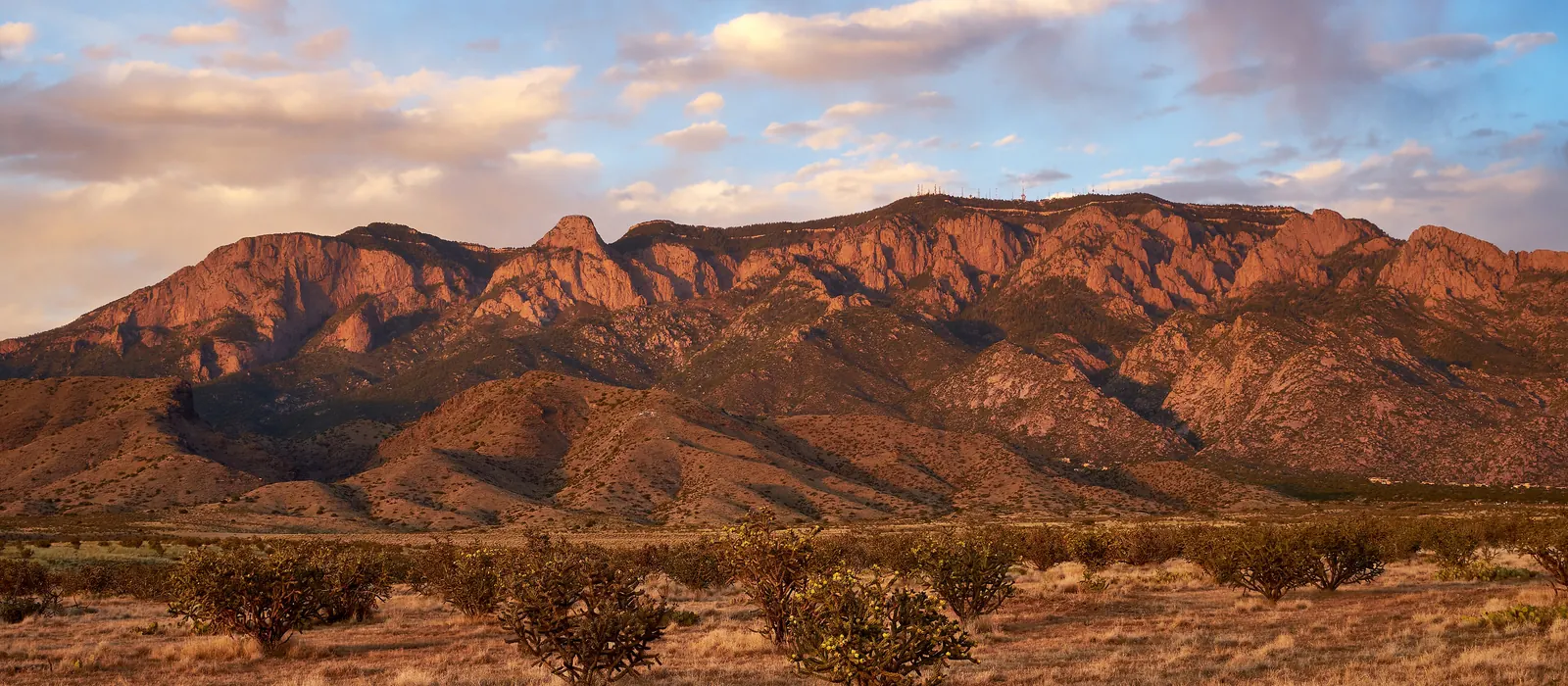 The Sandia Mountains at sunset, Albuquerque