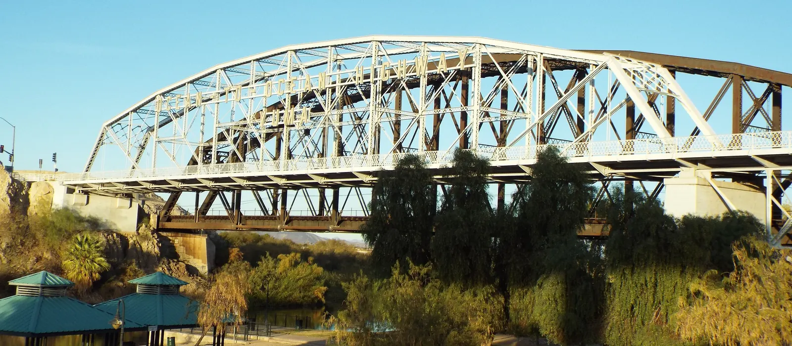 The Ocean to Ocean Bridge at the Yuma riverfront