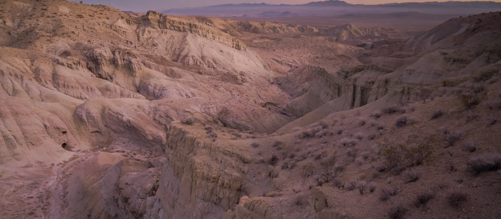Colorful badlands of Owl Canyon near Barstow