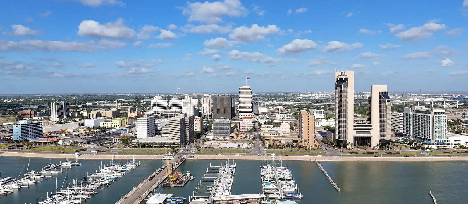 Corpus Christi bayfront and downtown skyline