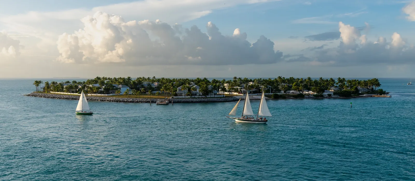 Sailboats off Sunset Key at Key West