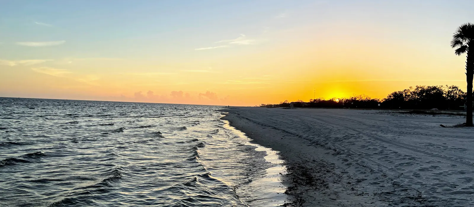 Sunset on the Gulfport beach