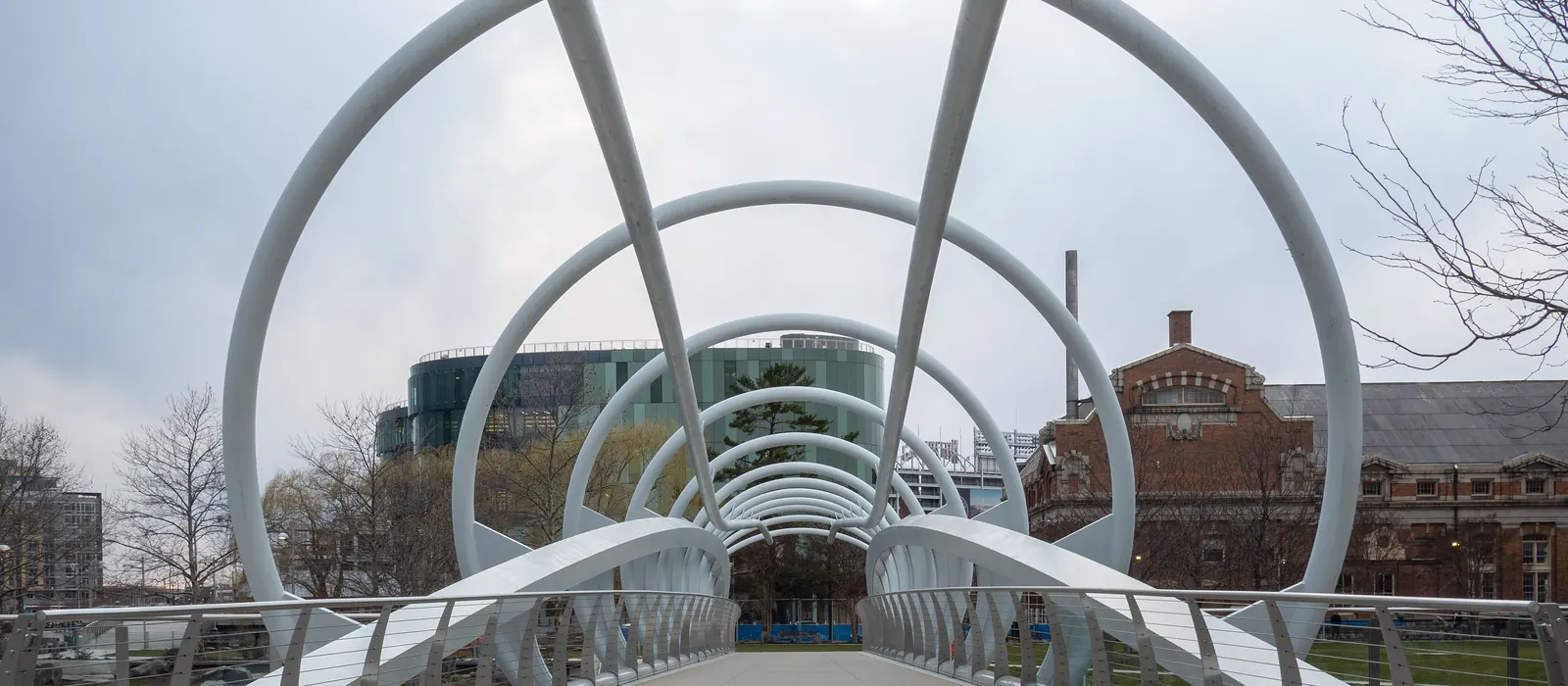 The Yards Park bridge on the Washington waterfront