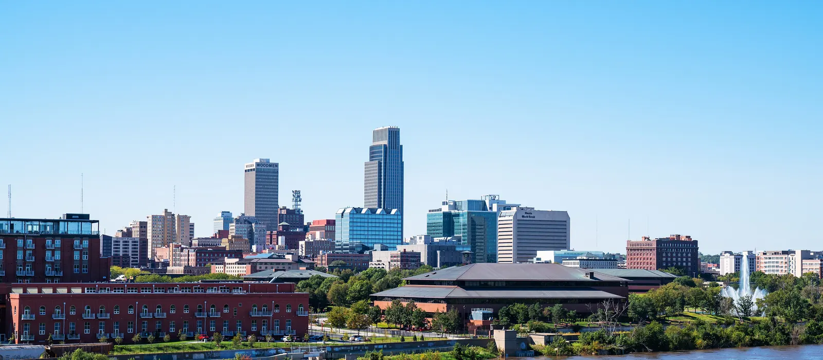 Downtown Omaha skyline across the Missouri River