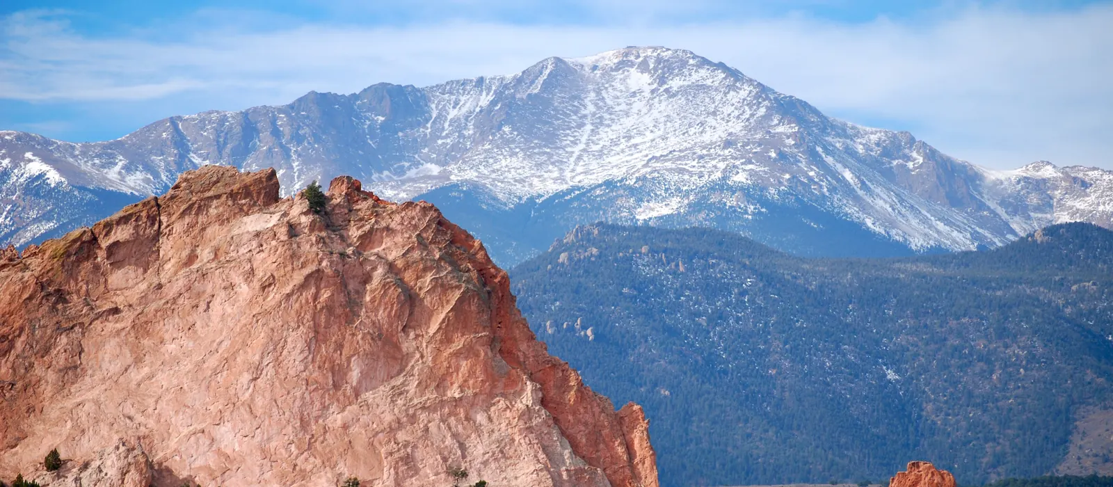 Pikes Peak above the Garden of the Gods