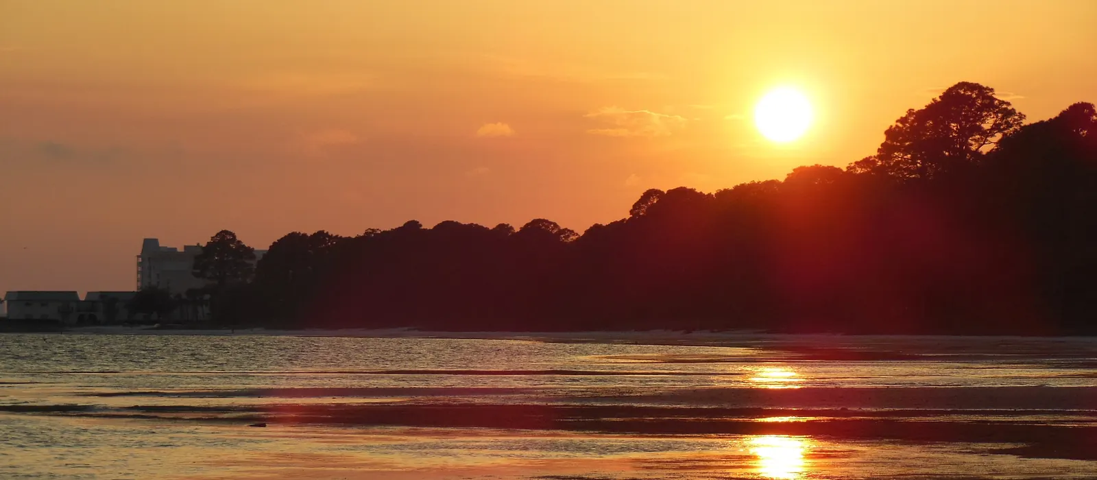 Sunset over St Andrews Bay in Panama City