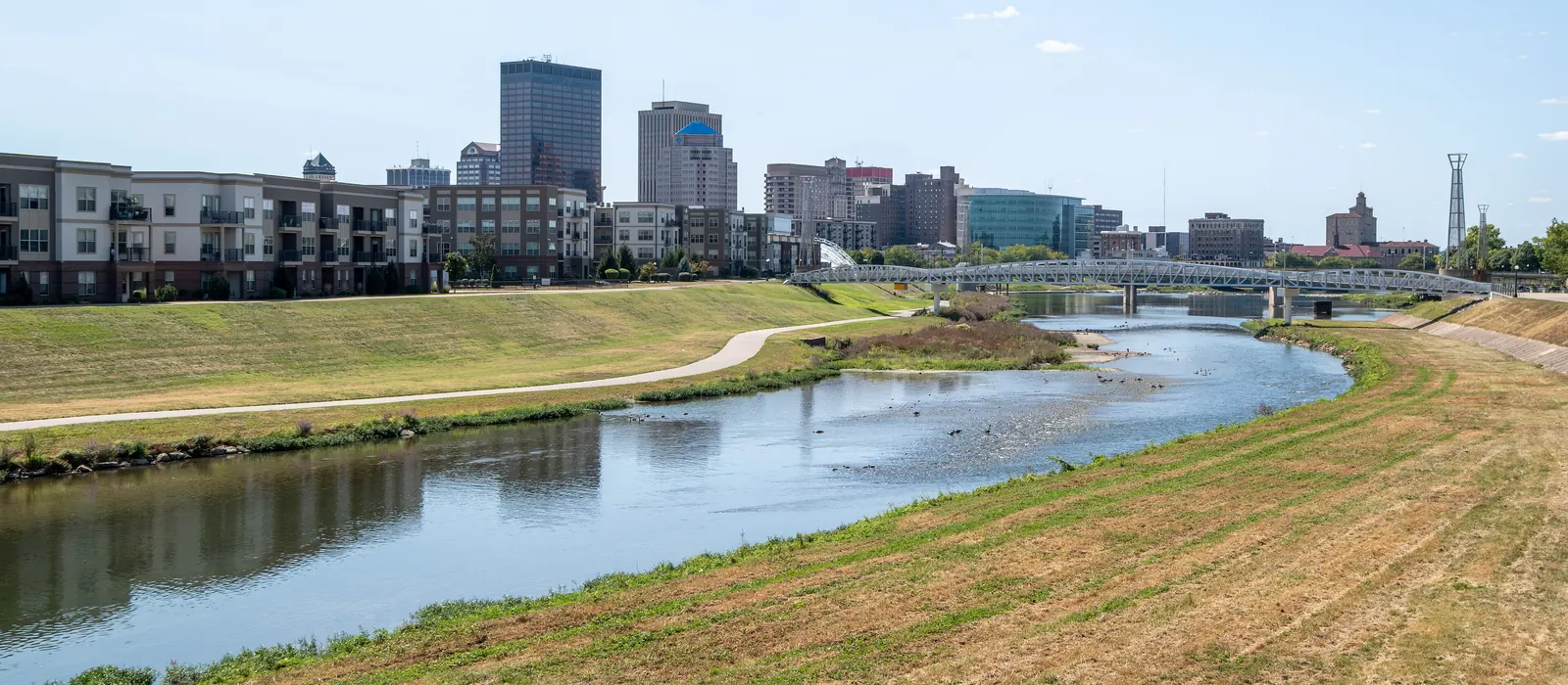 The Mad River and downtown Dayton